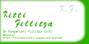 kitti fillitza business card